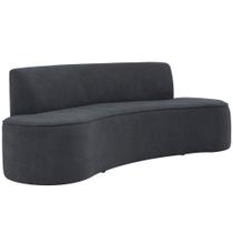 Sofá 04 Lugares 230cm Mônaco Bouclé Cinza Azulado - Nexta Casa