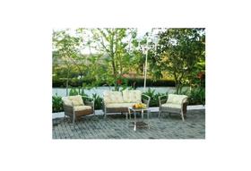 Sofá 04 Lugares + Mesa De Centro Com Vidro - Ler Descrição.