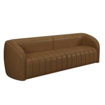Sofá 04 Lugares Para Sala De Estar 252 Cm Lazio M03 material sintético Whisky - Lyam Decor Sofá 04 Lugares Para Sala De Estar 252 Cm Lazio M03 material sintético Whisky - Lyam Decor