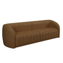 Sofá 04 Lugares Para Sala De Estar 252 cm Lazio M03 material sintético Whisky - Lyam Decor Sofá 04 Lugares Para Sala De Estar 252 cm Lazio M03 material sintético Whisky - Lyam Decor