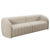 Sofá 04 Lugares Para Sala De Estar 252 cm Lazio M03 Veludo Bege - Lyam Decor Sofá 04 Lugares Para Sala De Estar 252 cm Lazio M03 Veludo Bege - Lyam Decor