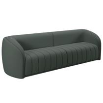 Sofá 04 Lugares Para Sala De Estar 252 cm Lazio M03 Veludo Cinza - Lyam Decor Sofá 04 Lugares Para Sala De Estar 252 cm Lazio M03 Veludo Cinza - Lyam Decor