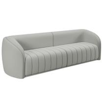 Sofá 04 Lugares Para Sala De Estar 252 cm Lazio M03 Veludo Creme - Lyam Decor Sofá 04 Lugares Para Sala De Estar 252 cm Lazio M03 Veludo Creme - Lyam Decor