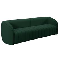 Sofá 04 Lugares Para Sala De Estar 252 cm Lazio M03 Veludo Verde - Lyam Decor