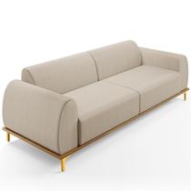 Sofá 04 Lugares Para Sala De Estar Kiev 260 Cm Bege C-107