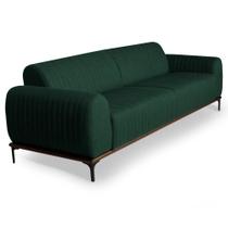 Sofá 150cm 2 Lugares Pés Preto Molino C-117 Linho Verde Musgo - Domi Sofá 150cm 2 Lugares Pés Preto Molino C-117 Linho Verde Musgo - Domi