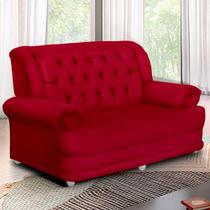 Sofá 1,50m 2 Lugares Suede Finlândia Vermelho