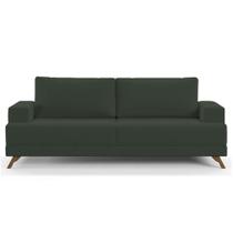 Sofá 160cm 2 Lugares Pés Curvos Santi Suede D05 Verde - Mpozenato