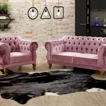 Sofá 2 e 1 Lugares Duquesa Decoração Sala Recepção Retrô