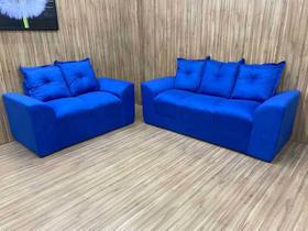 Sofá 2 e 3 Lugares Azul 110 Porto