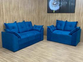 Sofá 2 e 3 Lugares Azul 410 Paris