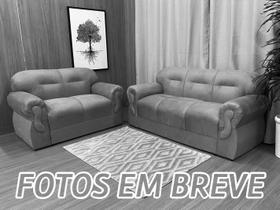 Sofá 2 e 3 Lugares Cinza Linho 800 Viena Sofá 2 e 3 Lugares Cinza Linho 800 Viena