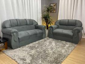Sofá 2 e 3 Lugares Confortavel Cinza 605 Corsa