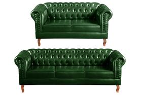 Sofá 2 e 3 Lugares Decoração Sala Recepção Retrô Dom Pedro