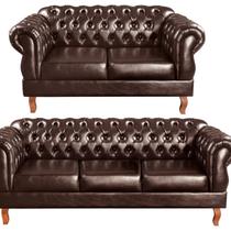 Sofá 2 e 3 Lugares Duquesa Decoração Sala Recepção Retrô