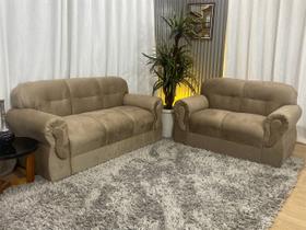 Sofá 2 e 3 Lugares Encanto Beleza e Praticidade Bege 607 Viena Sofá 2 e 3 Lugares Encanto Beleza e Praticidade Bege 607 Viena