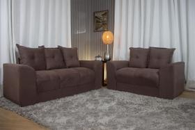 Sofá 2 e 3 Lugares Marrom 603 Porto Sofá 2 e 3 Lugares Marrom 603 Porto