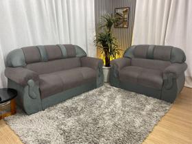 Sofá 2 e 3 Lugares Marrom com Cinza 603/605 Corsa