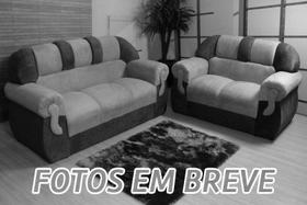 Sofá 2 e 3 Lugares Preto com Cinza 601/706 Corsa Sofá 2 e 3 Lugares Preto com Cinza 601/706 Corsa