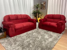 Sofá 2 e 3 Lugares Vermelho 608 Corsa Sofá 2 e 3 Lugares Vermelho 608 Corsa