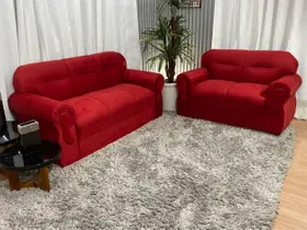 Sofá 2 e 3 Lugares Vermelho 608 Viena Sofá 2 e 3 Lugares Vermelho 608 Viena