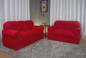 Sofá 2 e 3 Lugares Vermelho 608 Viena