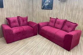 Sofá 2 e 3 Lugares Vinho 918 Porto