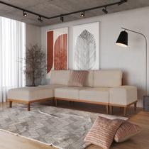 Sofá 2 Lugares 1 Chaise e 1 Puff Boreal CabeCasa MadeiraOriginals Sofá 2 Lugares 1 Chaise e 1 Puff Boreal CabeCasa MadeiraOriginals