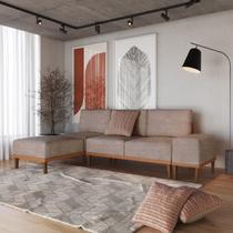 Sofá 2 Lugares 1 Chaise e 1 Puff Boreal CabeCasa MadeiraOriginals Sofá 2 Lugares 1 Chaise e 1 Puff Boreal CabeCasa MadeiraOriginals