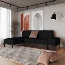 Sofá 2 Lugares 1 Chaise e 1 Puff Boreal CabeCasa MadeiraOriginals Sofá 2 Lugares 1 Chaise e 1 Puff Boreal CabeCasa MadeiraOriginals