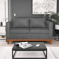 Sofá 2 Lugares 140cm Linho Esper Cinza Chumbo