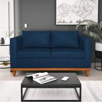 Sofá 2 Lugares 140cm Suede Esper Azul Marinho Sofá 2 Lugares 140cm Suede Esper Azul Marinho
