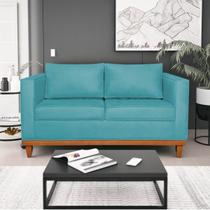 Sofá 2 Lugares 140cm Suede Esper Azul Turquesa Sofá 2 Lugares 140cm Suede Esper Azul Turquesa