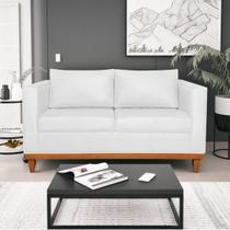 Sofá 2 Lugares 140cm Suede Esper Branco