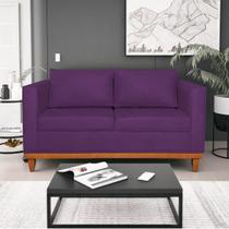 Sofá 2 Lugares 140cm Suede Esper Roxo Sofá 2 Lugares 140cm Suede Esper Roxo
