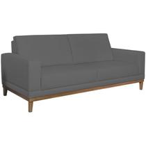 Sofa 2 Lugares 160 cm Crons Suede Cinza Vazzano