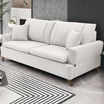 Sofa 2 Lugares 160 cm Eron Linho Bege Vazzano