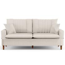 Sofá 2 Lugares 160cm com Almofadas Veras D05 Linho Cru - Mpozenato