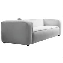 Sofá 2 Lugares 160cm Orgânico Luxo Recepção Cecília Linho Cinza Claro - Amarena Móveis