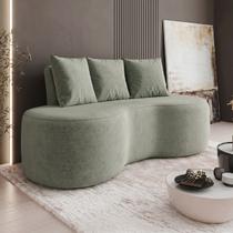 Sofá 2 Lugares 160cm Orgânico Viana B10 Bouclê Menta - Mpozenato
