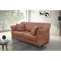 Sofá 2 Lugares 160cm Veludo Arras Laranja Cobre