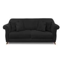 Sofá 2 Lugares 1,60m Pés de Madeira em Suede - Amsterdam Lucadi Home