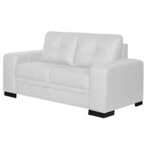 Sofá 2 Lugares 170cm Milano Couro Branco Fosco - Gran Belo Sofá 2 Lugares 170cm Milano Couro Branco Fosco - Gran Belo