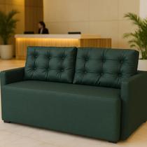 Sofá 2 Lugares 1,70M Atrium Luxo Recepção Escritório Cor:Verde
