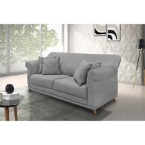 Sofá 2 Lugares 180cm Veludo Arras Cinza