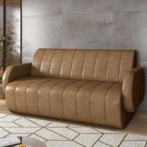 Sofá 2 Lugares 188cm Sala de Estar Munik Sintético Camel Z08 - Mpozenato Sofá 2 Lugares 188cm Sala de Estar Munik Sintético Camel Z08 - Mpozenato