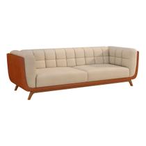 Sofá 2 Lugares 200cm Coin material sintético Caramelo Bouclê Suave Off White - Sallar Home Sofá 2 Lugares 200cm Coin material sintético Caramelo Bouclê Suave Off White - Sallar Home