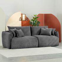 Sofá 2 Lugares 200cm Comfy CabeCasa MadeiraOriginals Cinza Grafite Sofá 2 Lugares 200cm Comfy CabeCasa MadeiraOriginals Cinza Grafite