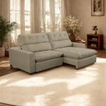 Sofá 2 Lugares 2,70m Retrátil Reclinável Veludo Andreia LansofBr