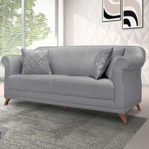 Sofá 2 Lugares Abruzzo Linho Cinza Sofá 2 Lugares Abruzzo Linho Cinza